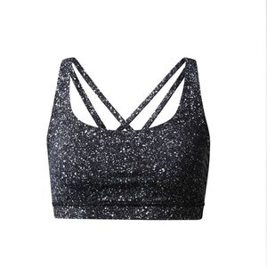 lululemon athletica Black and White Splatter Energy Bra size 10